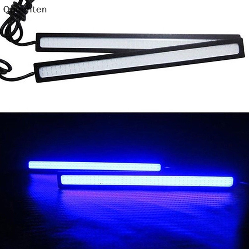 Đèn LED DRL DC 12V 17CM Siêu Sáng Chống Thấm Nước Màu Xanh Dương Cho Xe Hơi Qt QT