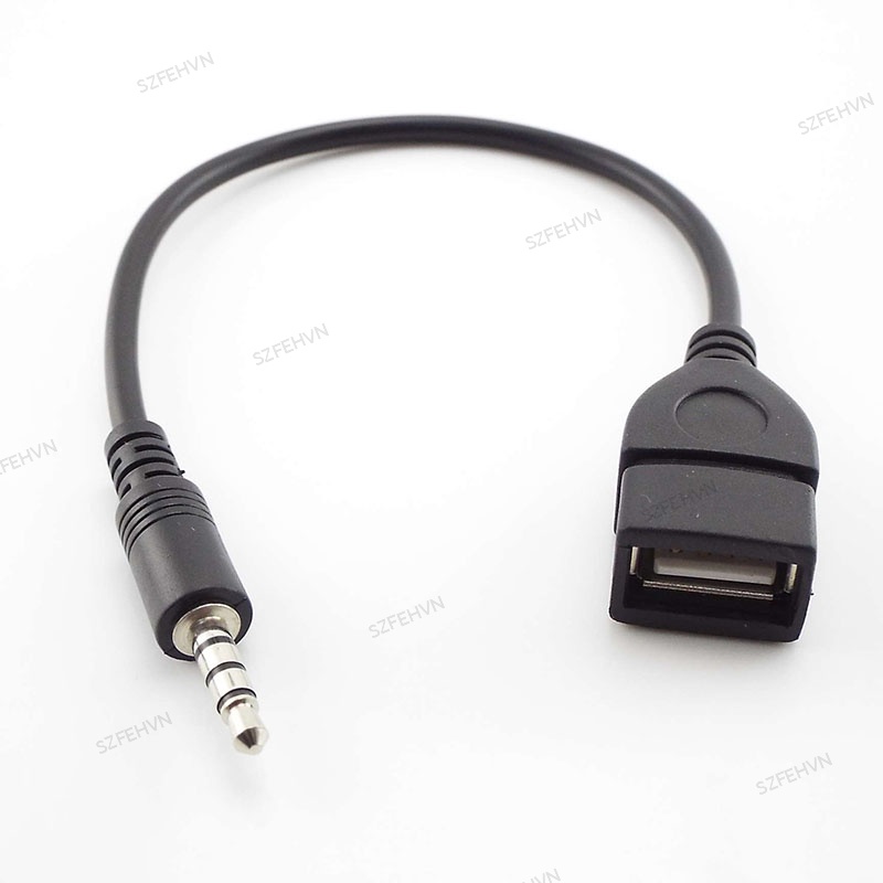 Cáp Nối Âm Thanh jack 3.5mm male Sang USb Female 3.5 male Cho mp3 4 phone pc