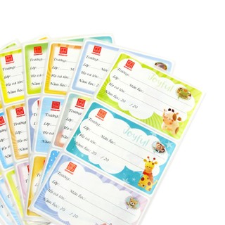 Nhãn vở học sinh Hồng Hà kèm nhãn dán gáy sách
