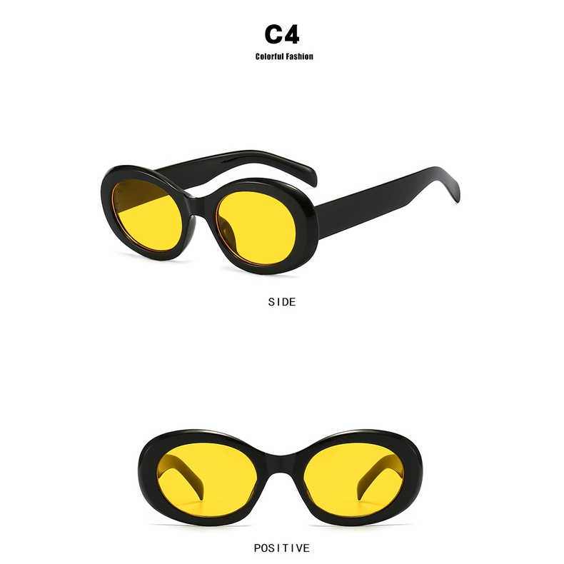 Kính Mát Gọng Oval Phong Cách Retro Thời Trang Cho Nữ