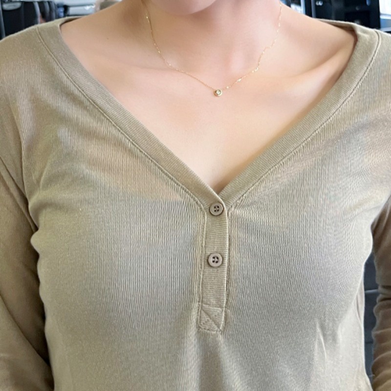 Áo Thun Thể Thao Dài Tay Cổ Chữ V Siêu Nhẹ Thiết Kế Quyến Rũ Thời Trang