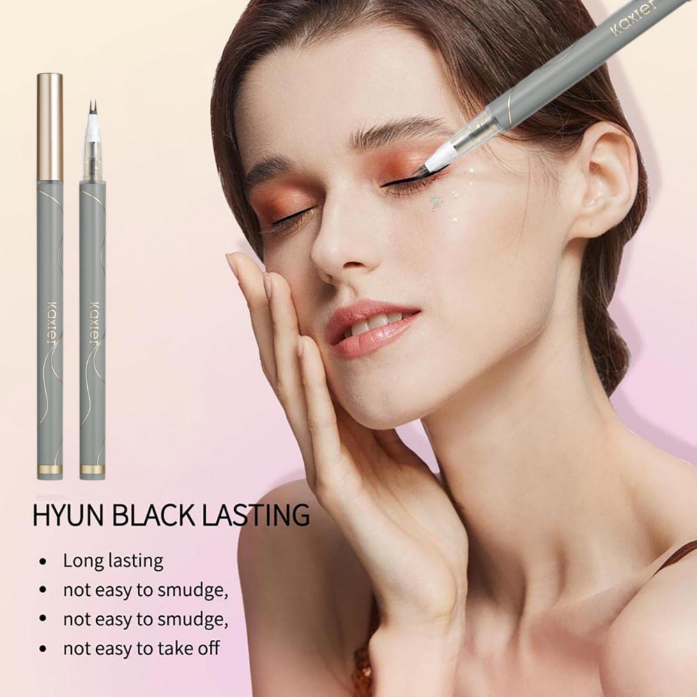 Bút Kẻ Mắt Nước Hai Đầu Kèm Lông Mi Giả Khô Nhanh Chống Nước Chống Mồ Hôi Lâu Trôi