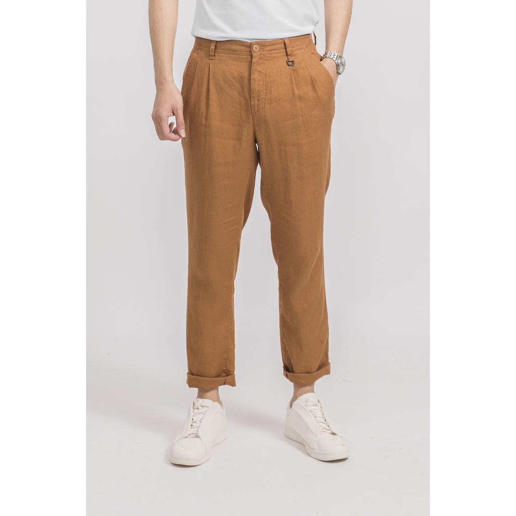 Quần âu nam ARISTINO dáng Slim fit ôm chống bám bụi, chất Linen mềm nhẹ, túi xẻ 2 bên và túi cài sau tiện lợi - ATR02709