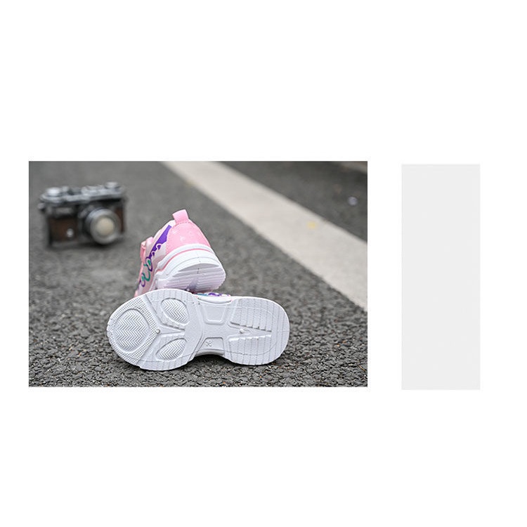 IKIDS Trẻ em thoáng khí giày đơn da mặt giày bình thường giày thể thao du lịch cho trẻ em gái