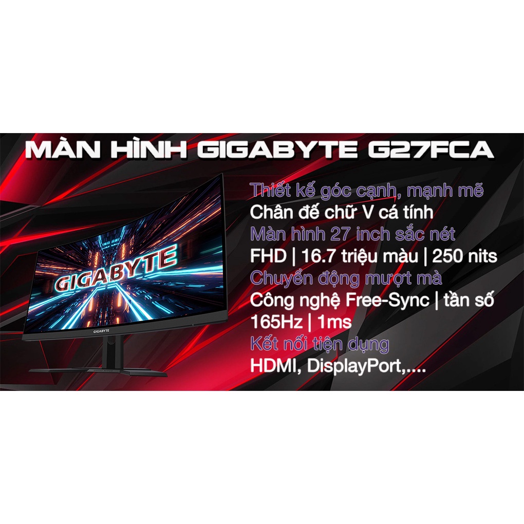 MÀN HÌNH GAMING GIGABYTE G27FCA-EK