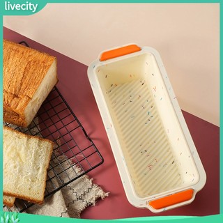 <livecity> Rectangle non-stick bread loaf toast silicone baking pan tray mold diy bakeware
