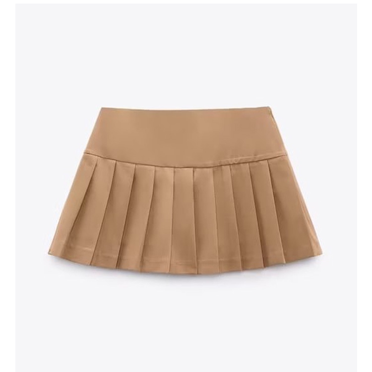 Áo Sơ Mi Zara Dáng Ngắn Kẻ Sọc 23 Món Phối Chân Váy Rộng Xếp Ly Thời Trang Mùa Xuân Sành Điệu3067001 7385403