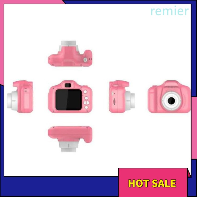 Re 2 inch màn hình hd có thể sạc được máy ảnh mini kỹ thuật số trẻ em phim hoạt hình đồ chơi máy ảnh dễ thương đạo cụ chụp ảnh ngoài trời cho trẻ em