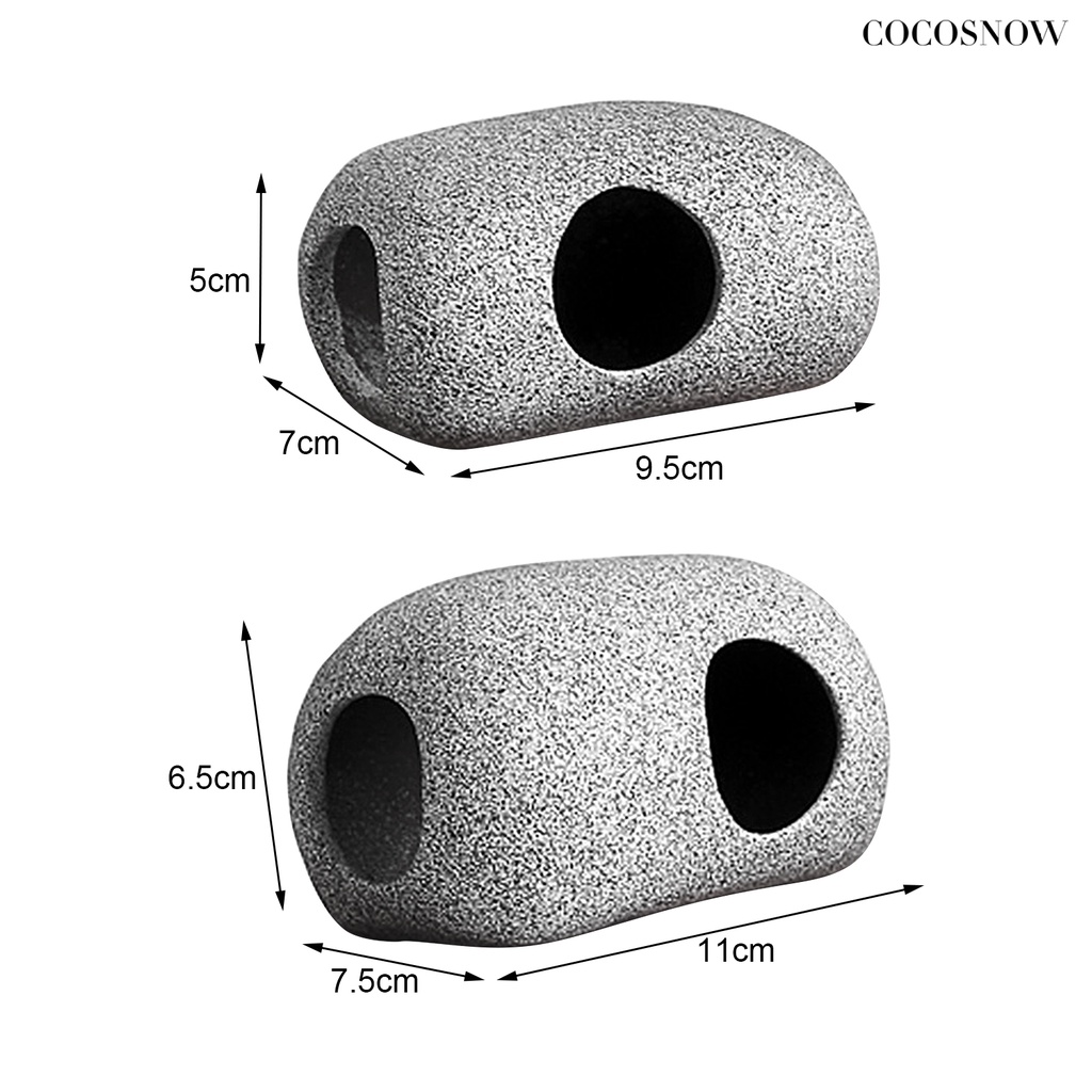 Hang đá mịn cạnh trang trí bể cá bằng đất sét ẩn cá nhà đá trang trí bể cá