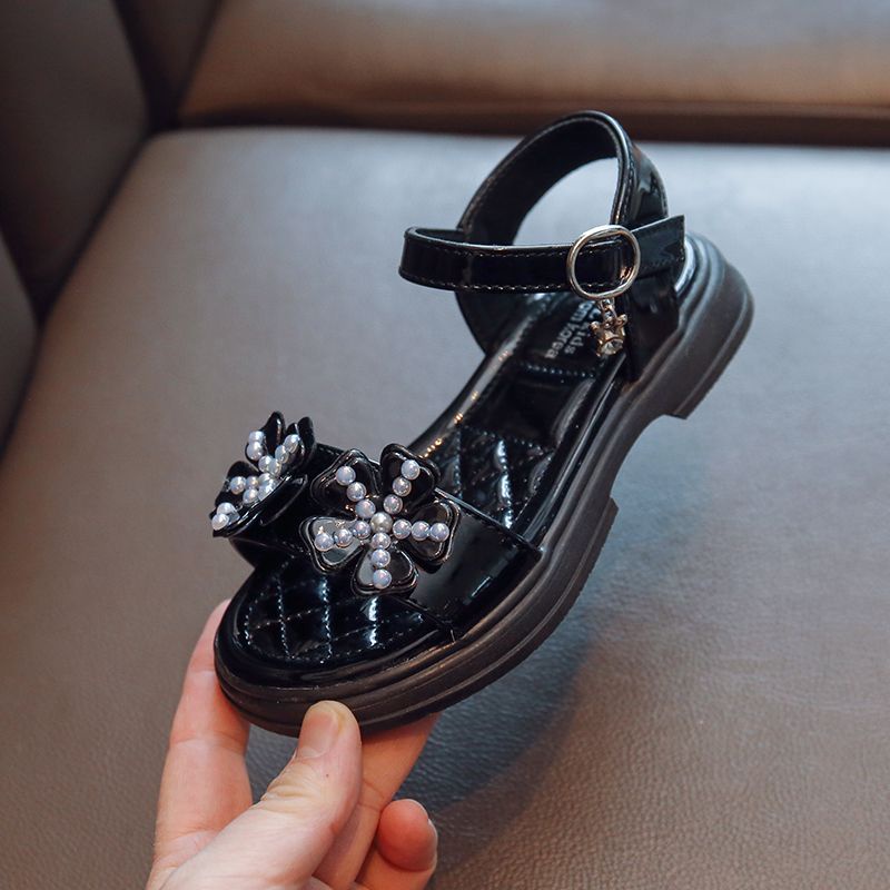 Dép cho bé gái mới 2023 mùa xuân và mùa hè nữ trẻ em vừa và lớn dép đế mềm thời trang mùa hè giày công chúa hoa