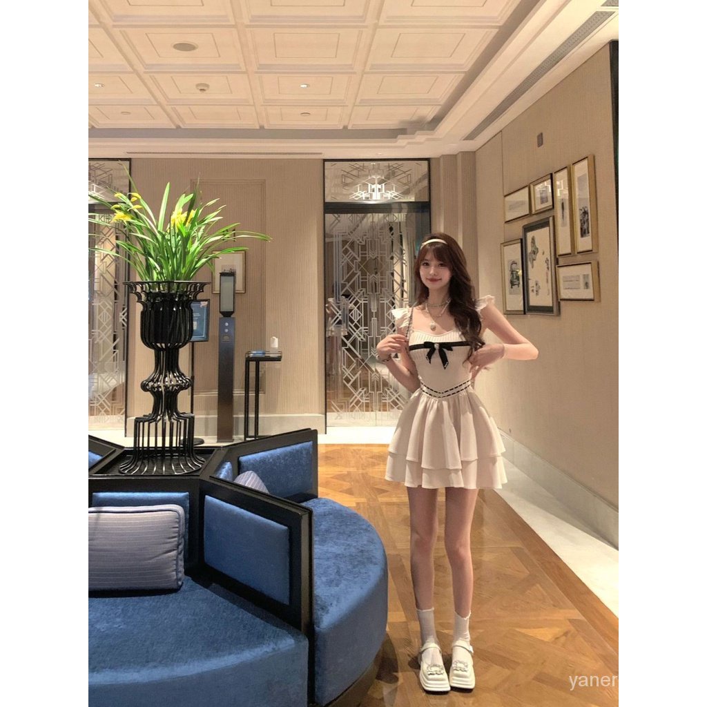 Hàng Mới Về Mới Đầm Ôm Dáng Tay Bay Màu Tương Phản Thời Trang Mùa Hè