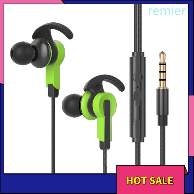 Re s39 tai nghe có dây 3.5mm in-ear âm thanh nổi bass tai nghe tai nghe chơi game thông minh máy tính di động phổ thông