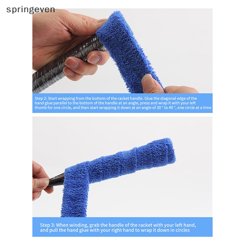 Springeven vợt cầu lông gel tay tóc dài sợi nhỏ khăn tay gel cầu lông sweatband anti-slip plus khăn dày cao su rft