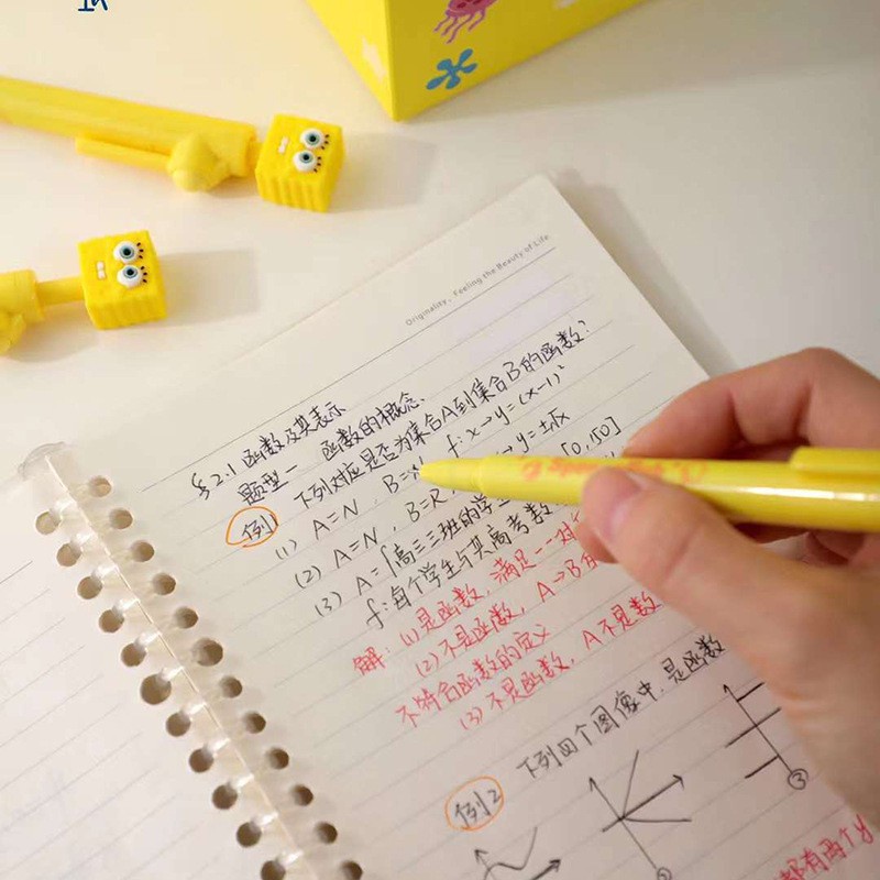 Bút Bi 0.5 Họa Tiết Hoạt Hình SpongeBob Dễ Thương Cho Bé