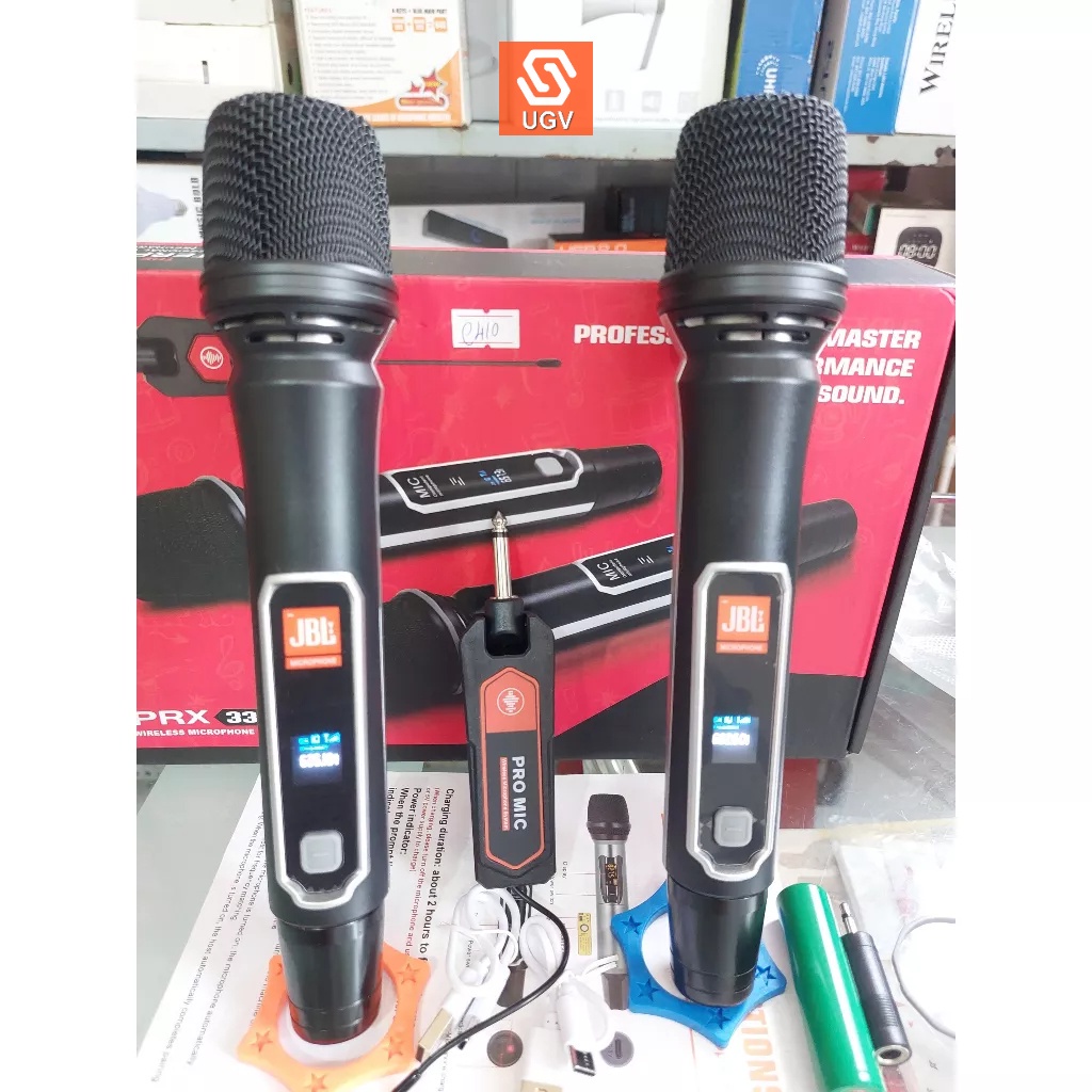 Bộ 2 Micro Không Dây JBL PRX 3300 và PRX 6600pro Chống Hú Siêu Nhẹ Pin Sạc Tiện Lợi