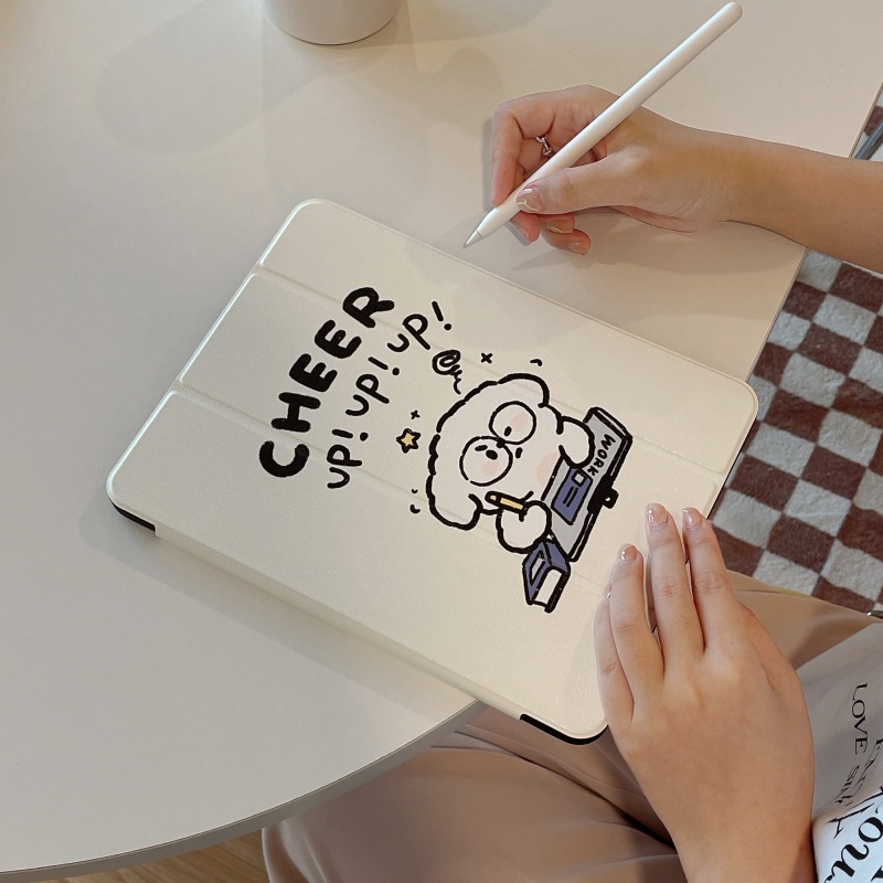 Phim hoạt hình con chó con dễ thương máy tính bảng silicone mềm chống sốc cho ipad mini 6/5 ipad 9,7 5 6th air 3/4/5 ipad 10,2 7th/8/9/10 pro 11 inch 2022 ipad pro 2021 2020 giá đỡ ipad