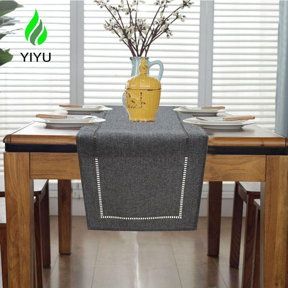 YIYU Table runner nhà hàng trang trí ngày lễ đơn giản nhà bếp bữa tối vui vẻ giáng sinh khăn trải bàn
