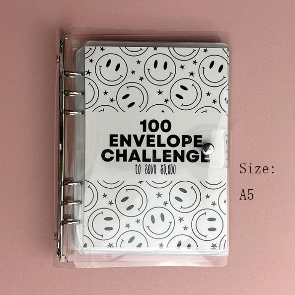 Ynatural envelopes savings challenges sheets, with cash leather 100 envelope challenge binder, tiết kiệm tiền pvc a5 savings challenges book couples