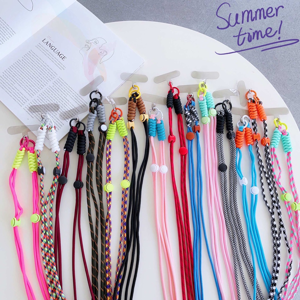 Crossbody dài điện thoại di động dây buộc vải rộng dây đeo cổ dây đeo ngọc trai của phụ nữ treo đồ trang trí anti-lost lanyard