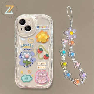 Tương thích với iphone 16 pro max iphone 16 pro max iphone 16 pro max iphone 16 plus iphone 16 plus strawberry 3d rabbit silicone phone case