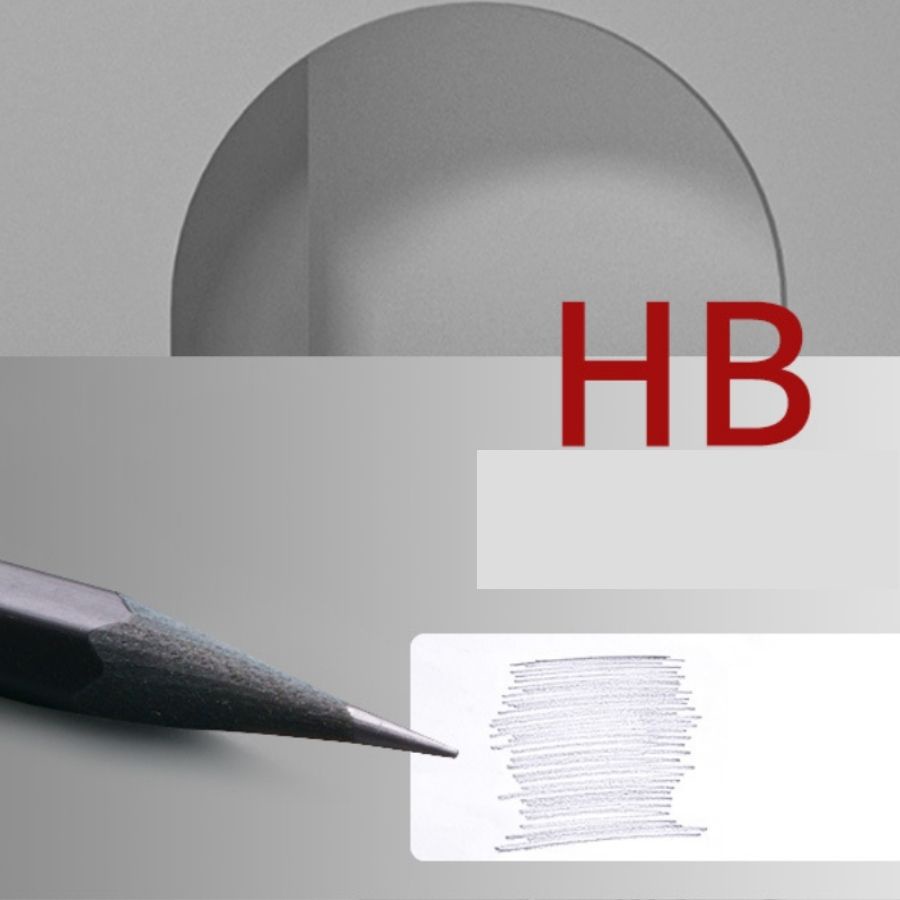 Bút chì gỗ đen HB thân màu pastel basic đơn giản, chì vẽ tranh, bút chì gỗ, thân đen Deli