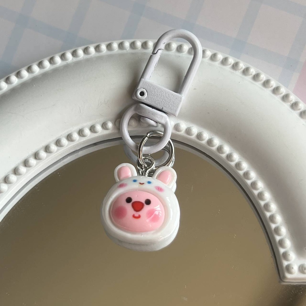 Loopy girl heart mặt dây chuyền phim hoạt hình búp bê nhỏ dễ thương cá nhỏ cặp đôi túi đi học trang trí chìa khóa treo trang trí