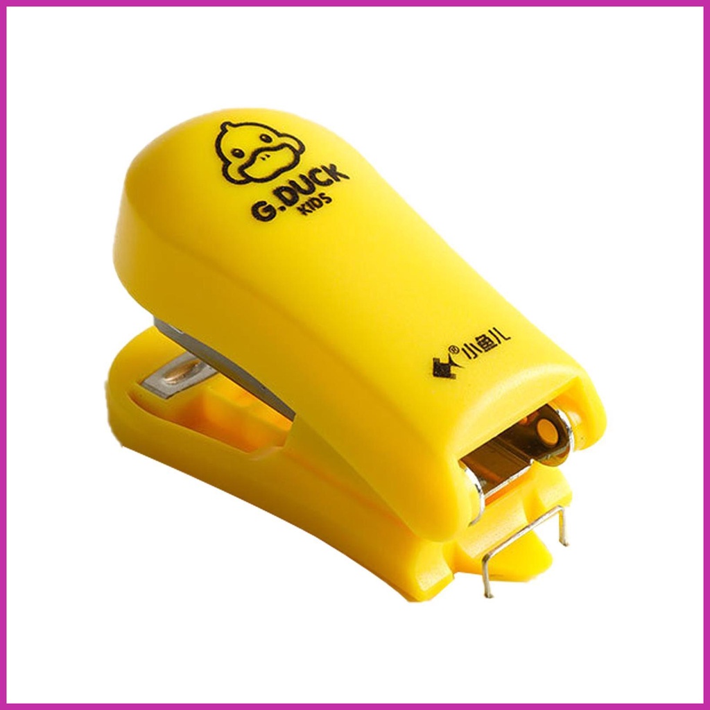Bộ bấm kim mini bộ bấm kim mini màu vàng dễ thương cho trẻ em bộ bấm kim đa chức năng cầm tay tiết kiệm lao động cho kerivn