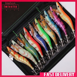 Imixcity 10 cái mồi câu cá phát sáng mồi câu mực tôm gỗ câu cá biển mồi nhân tạo 2.5 / 3.0 / 3.5 dụng cụ câu cá