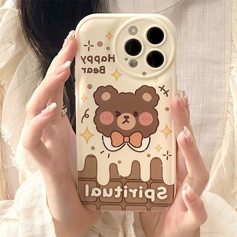 Ốp Lưng Điện Thoại Gấu Dễ Thương Dành Cho Iphone x/xr/xs/11/12/13/14mini/pro/max/plus/promax - Jerry Shop
