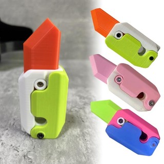 In 3d trọng lực củ cải dao nhảy thẳng mini bounce mô hình mặt dây chuyền đồ chơi giải nén
