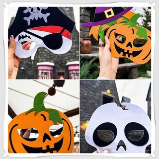 Ma cà rồng bí ngô phù thủy hải tặc nhện troll yêu tinh đồng hồ mặt nạ halloween giáng sinh cosplay mặt nạ halloween trẻ em nỉ mặt nạ y