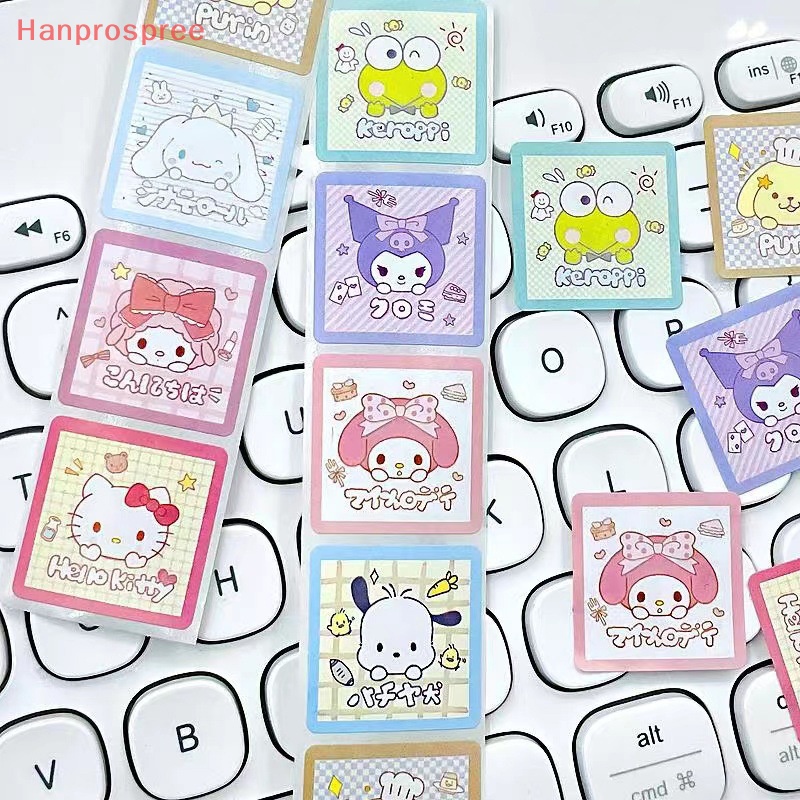 Hanprospree> 500 cái / cuộn sanrio kawaii anime dán trang trí tài khoản tay dán niêm phong băng phim hoạt hình dễ thương hình dán tự dính tốt