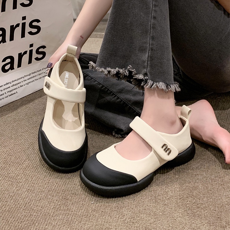 Giày mary jane lolita cao 6cm giày trẻ em đế da mềm đế trơn thời trang mới của phụ nữ