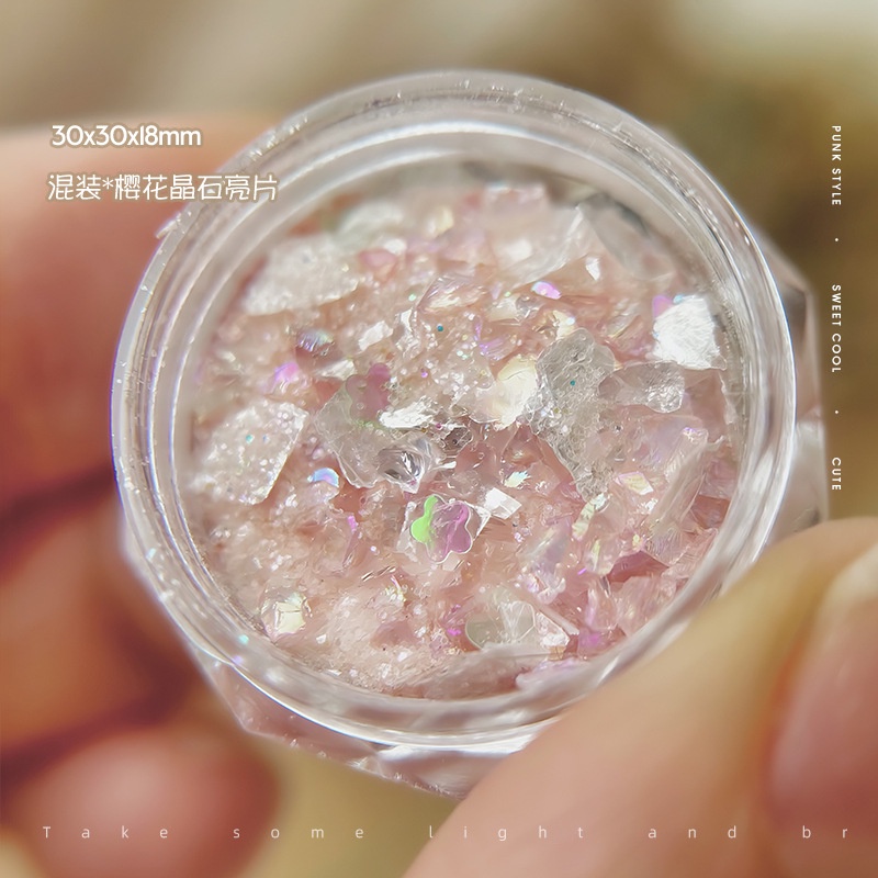 Mới Hộp Đá Pha Lê Trang Trí Móng Tay Tăng Cường galaxy cryolite