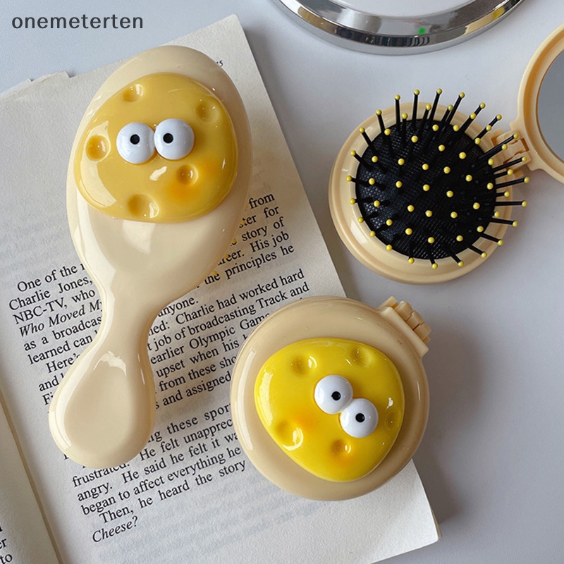 Rten phim hoạt hình dễ thương lược túi khí phô mai di động lược massage mini cắt tóc phụ kiện tóc n