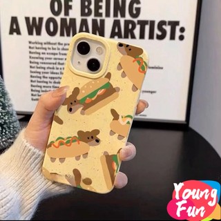 Ốp dành cho iPhone Chú chó xúc xích hoạt hình dễ thương Vỏ động vật hoạt hình cho iphone 14 xr 13 11 12 pro max 8 7 6 6s plus x xs max se 2020 13 12 11 có thể phân hủy sinh học nhiều khu vực trùng lặp mềm mịn