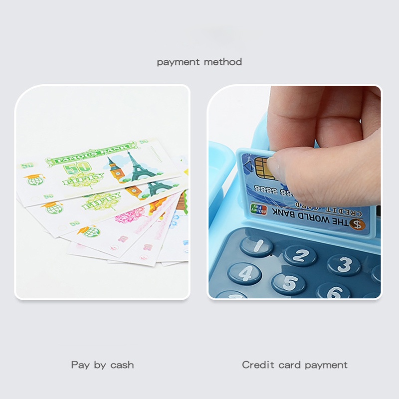 Máy tính tiền đồ chơi giả vờ chơi siêu thị thanh toán đồ chơi giáo dục