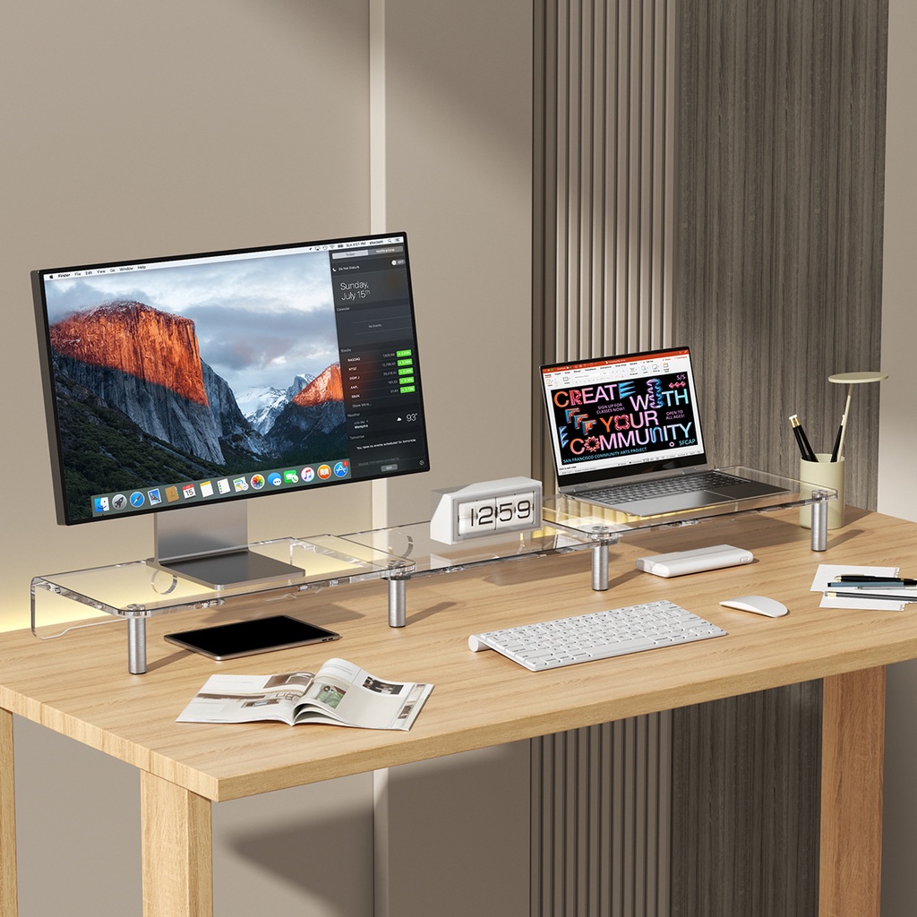 Chân đế màn hình kép có thể điều chỉnh độ dài và góc màn hình kép chân đế máy tính để bàn