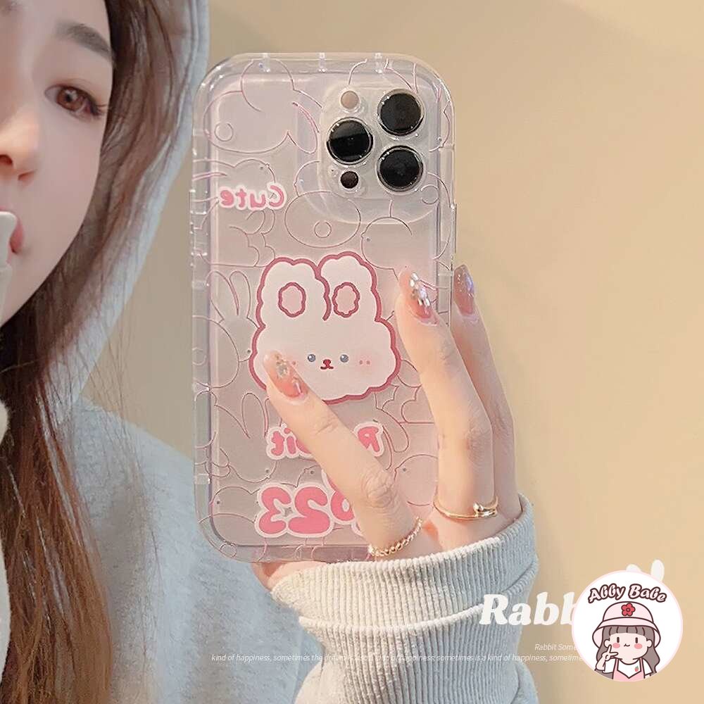 Ốp Điện Thoại TPU Mềm Trong Suốt Chống Bụi Bẩn In Hình Thỏ Hoạt Hình Dễ Thương Cho IPhone 14 Pro Max 13 12 11 Pro Max