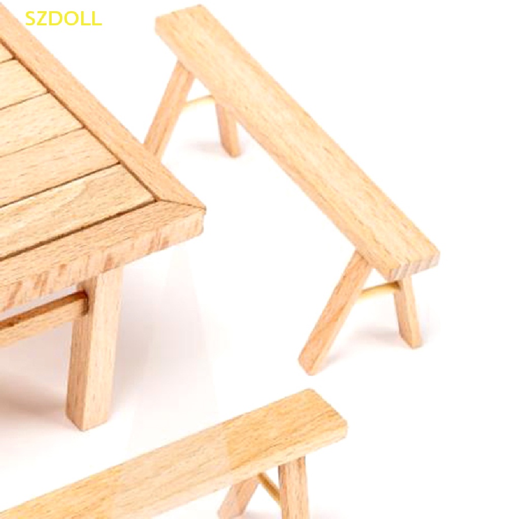1 Bộ Bàn Ghế Nội Thất Mini Tỉ Lệ 1 / 12 Trang Trí Nhà Búp Bê