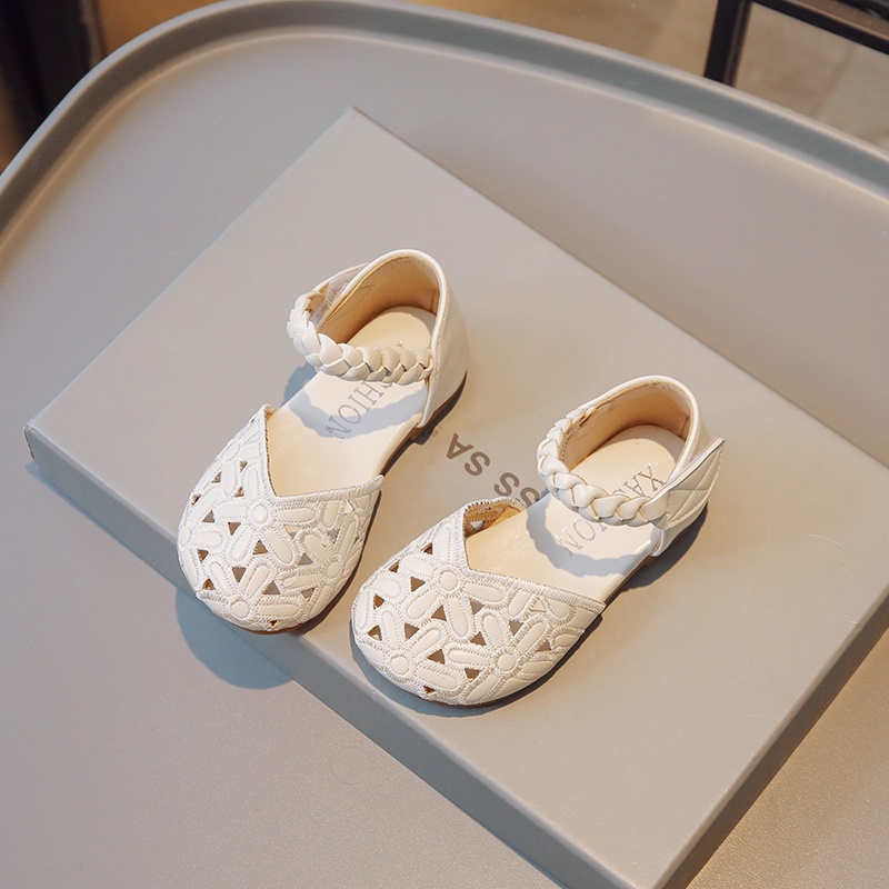 Giày Đế Mềm Chống Trượt Thêu Hoa Phong Cách Hàn Quốc Cho Bé Gái 2-8 Tuổi