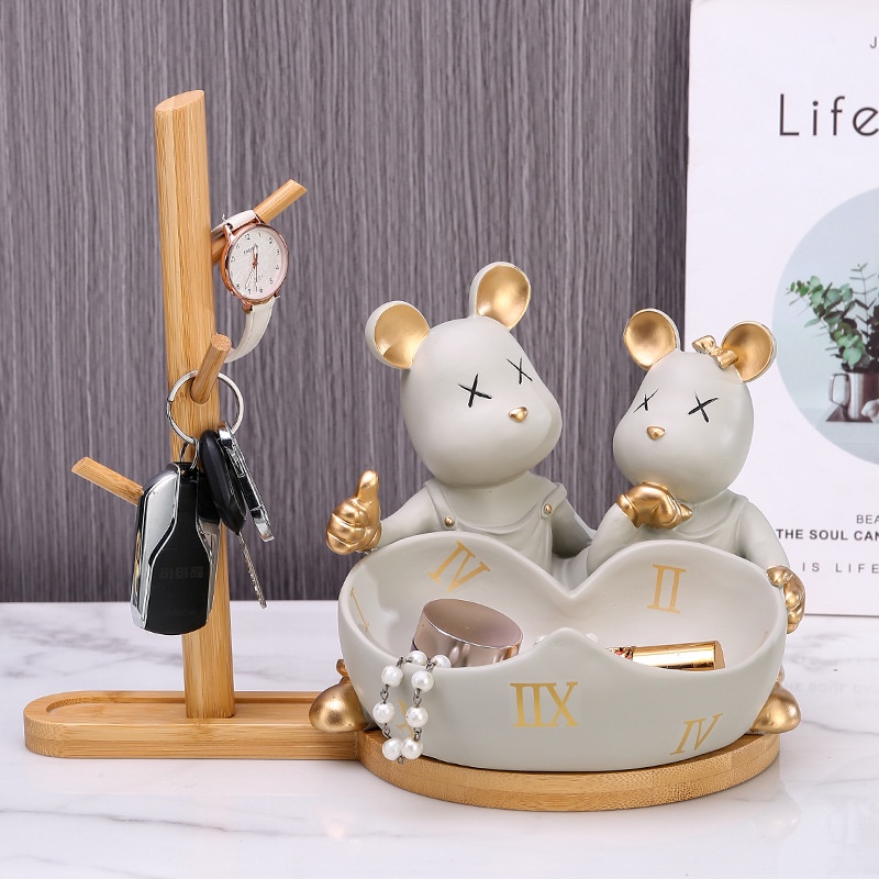 Phụ Kiện Trang Trí Nhà Cửa Hình Chó Mèo May Mắn Dễ Thương