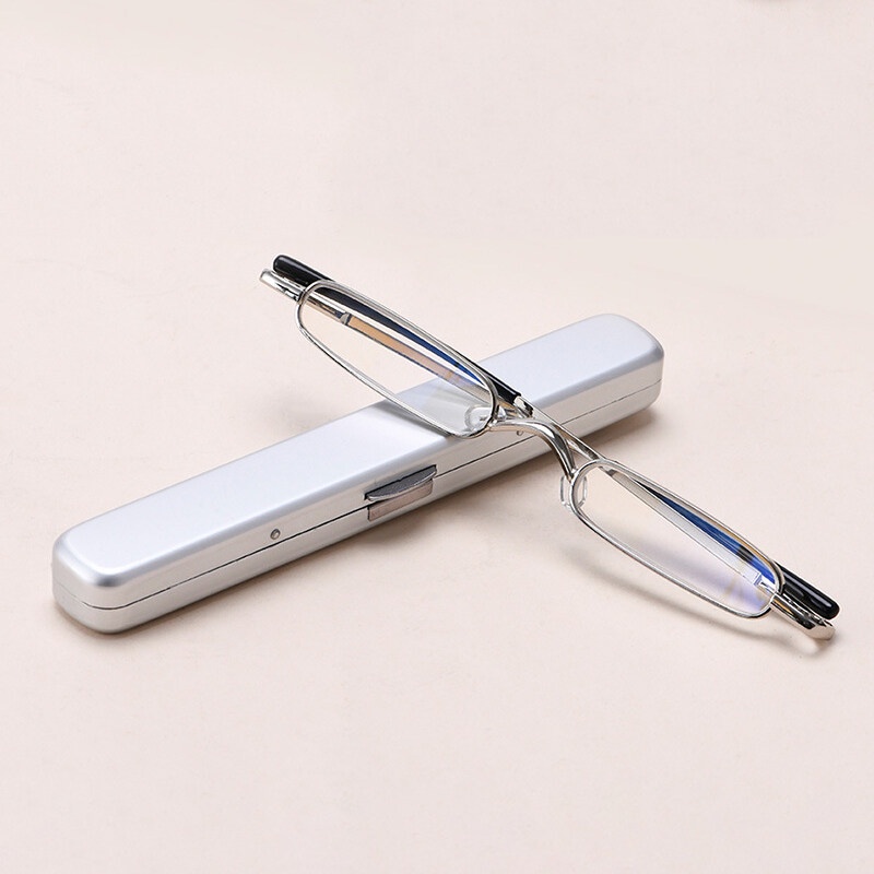 Mắt Kính Đọc Sách Gọng Kim Loại Siêu Nhẹ HD PTQ Dành Cho Nam Nữ