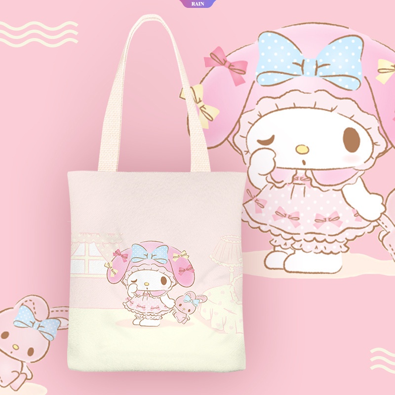 Túi Xách Canvas Họa Tiết Hoạt Hình Sanrio My Melody Phong Cách Nhật Bản 2023