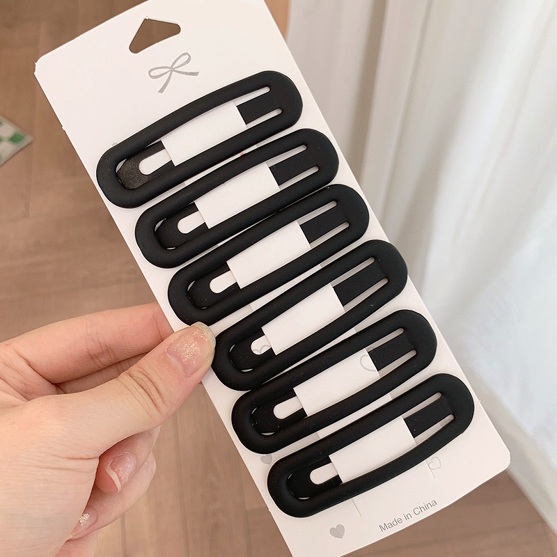 Set 6 Kẹp Tóc Màu Sắc Đơn Giản Thời Trang Cho Nữ