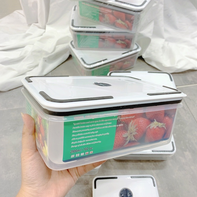 Hộp đựng thực phẩm bảo quản, Bộ 5 Hộp Nhựa Đựng Thực Phẩm Nhiều Kích cỡ Tiện Dụng Bảo Quản Rau Quả tươi