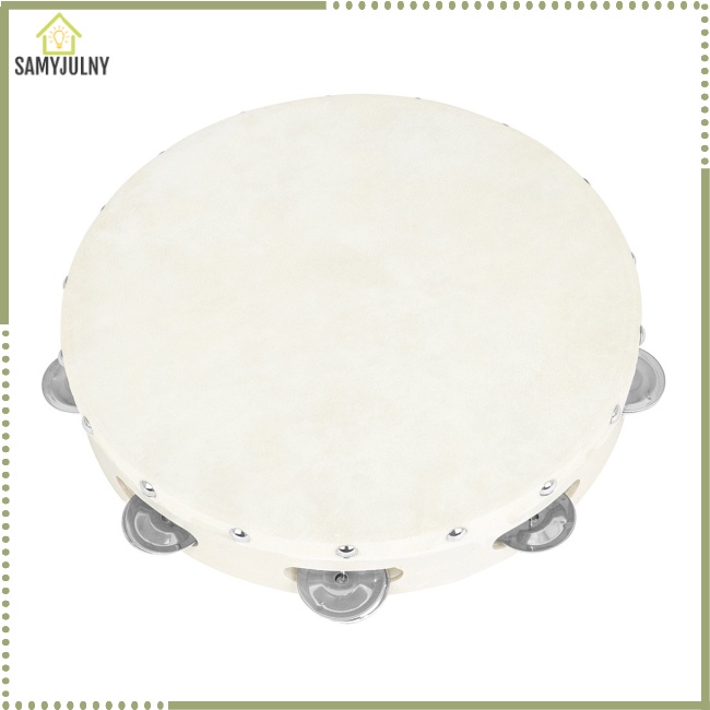 Trống Lục Lạc Tambourine 10-inch Bằng Gỗ Cho Bé