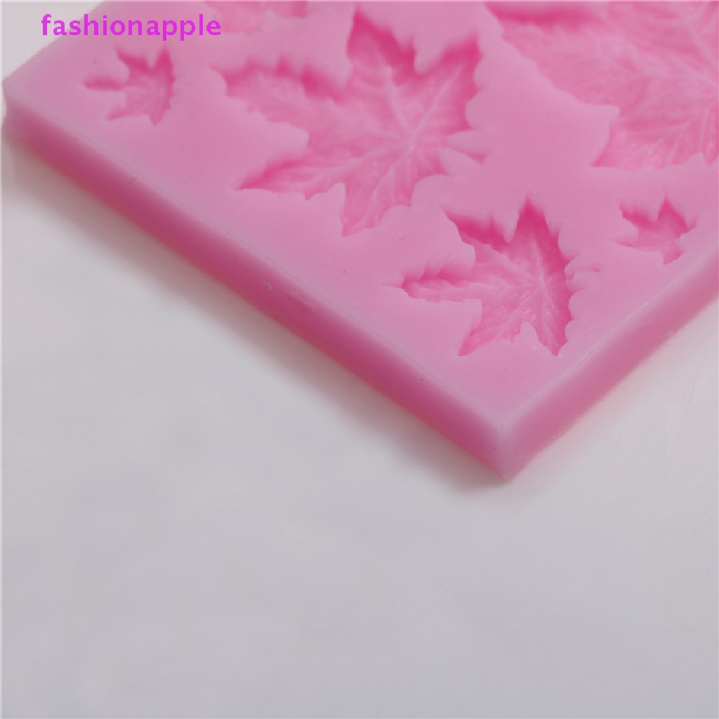 Khuôn Silicone Tạo Hình Lá Phong Trang Trí Bánh