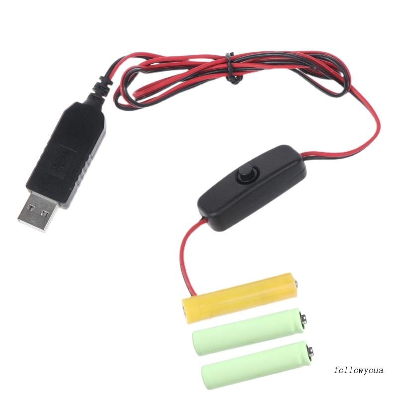 Dây Cáp Nguồn USB Thay Thế 3x 1.5V AAA