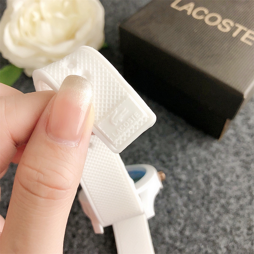 Đồng Hồ Đeo Tay lacoste Unisex Mặt Tròn Dây Cao Su Thời Trang